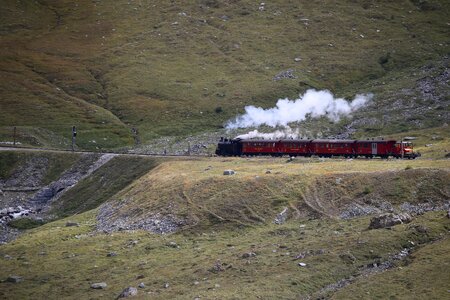Alpine locomotive steam train