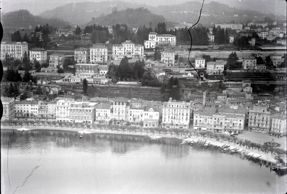 ETH-BIB-Lugano, Promenade, Quai aus 70 m-Inlandflüge-LBS MH01-006024