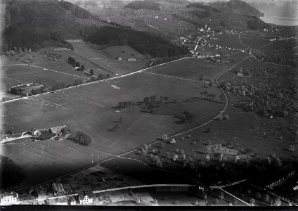 ETH-BIB-Luzern, Flugplatz-Allmend-Sternmatt, Horw v. N. aus 600 m-Inlandflüge-LBS MH01-004118