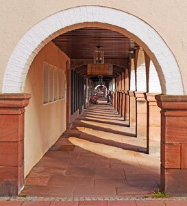 Historic market square arcades shops