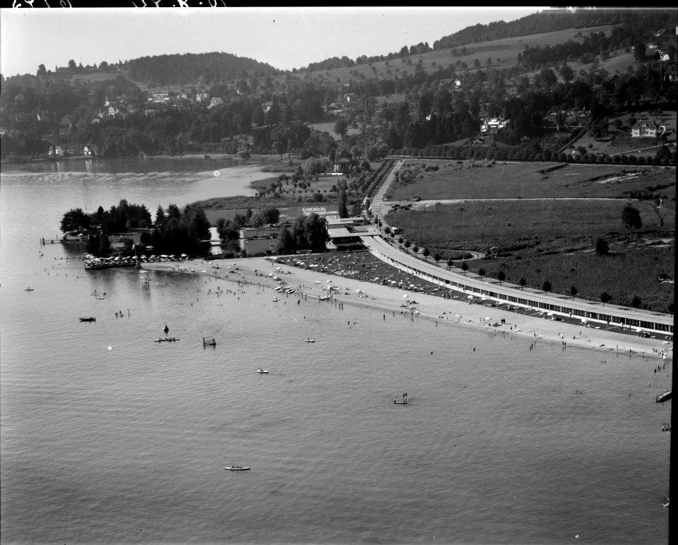 ETH-BIB-Luzern, Lido, Strandbad-Inlandflüge-LBS MH01-006945