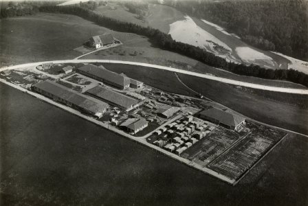 ETH-BIB-Marly, Winckler & Cie an der Route de Fribourg, Holzbau, Fabrikation von Wohnhäusern und Chalets in Holz-Inlandflüge-LBS MH03-1569