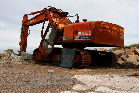 Backhoe bucket site machine photo