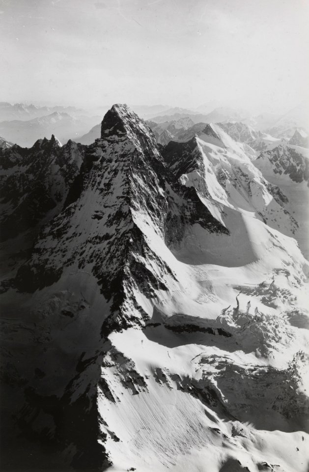 ETH-BIB-Matterhorn, Dent d'Hérens v. N. O. aus 4500 m-Inlandflüge-LBS MH01-005684