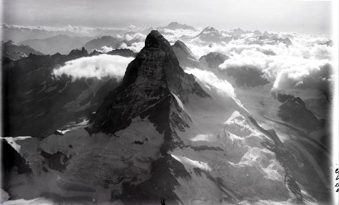 ETH-BIB-Matterhorn, Grand Combin, Mont Blanc aus 4500 m-Inlandflüge-LBS MH01-002131