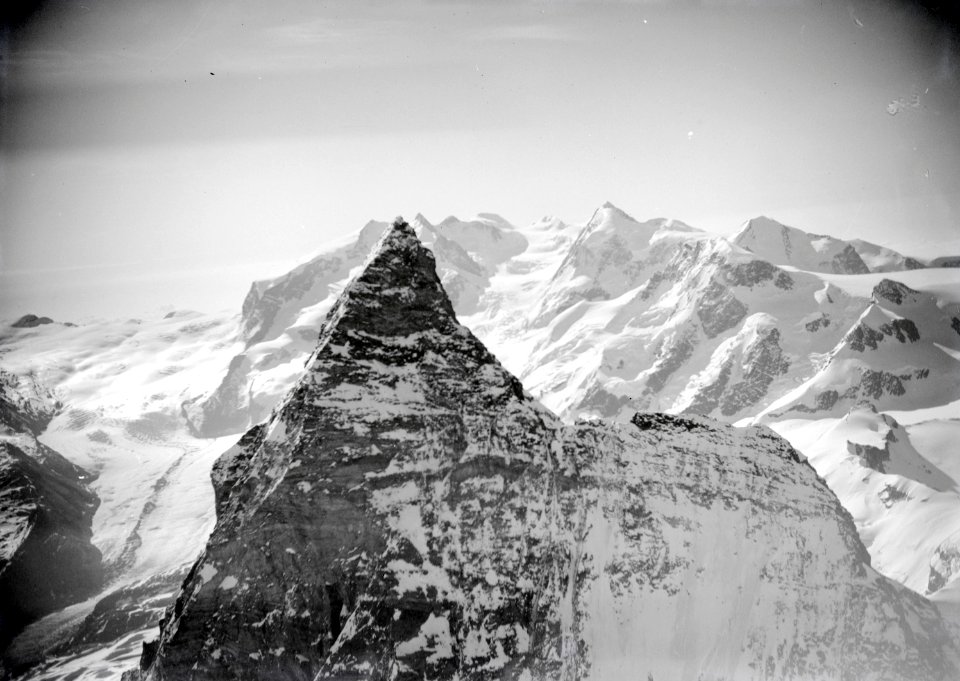 ETH-BIB-Matterhorn, Monte Rosa v. W. aus 4500 m-Inlandflüge-LBS MH01-006481
