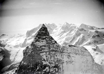 ETH-BIB-Matterhorn, Monte Rosa v. W. aus 4500 m-Inlandflüge-LBS MH01-006481