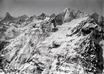 ETH-BIB-Matterhorn, Weisshorn v. N. O. aus 4000 m-Inlandflüge-LBS MH01-000397-01