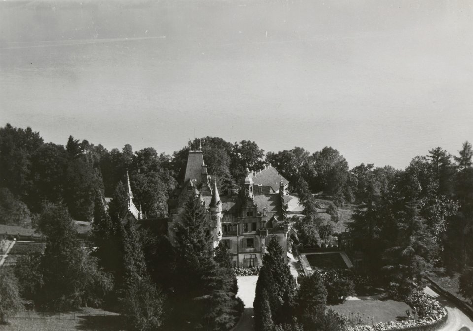 ETH-BIB-Meggen, Schloss Meggenhorn am Vierwaldstättersee, von der Nordseite her aufgenommen-Inlandflüge-LBS MH03-1727