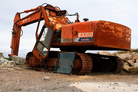 Backhoe bucket site machine photo