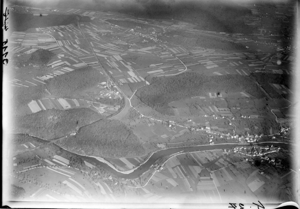 ETH-BIB-Mellingen, Station-Mellingen, Fislisbach, Reuss v. W. aus 2000 m-Inlandflüge-LBS MH01-003115