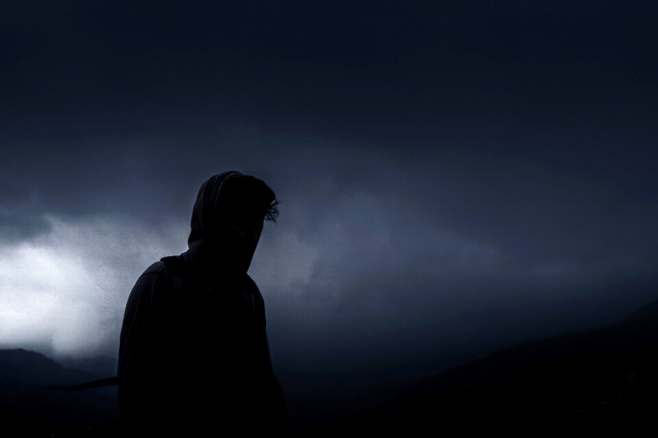Dark clouds sky