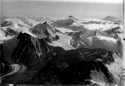ETH-BIB-Mont Blanc de Cheilon, Grand Combin, Mont Blanc v. O. aus 4300 m-Inlandflüge-LBS MH01-002122