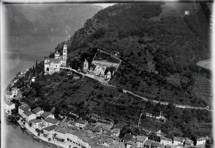 ETH-BIB-Morcote mit Kirche-Inlandflüge-LBS MH01-001972