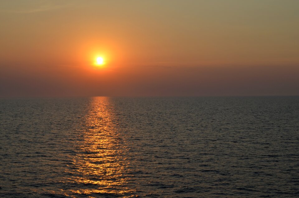 Sunset adriatic ferry