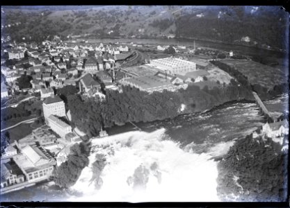 ETH-BIB-Neuhausen, Rheinfall aus 500 m-Inlandflüge-LBS MH01-003587