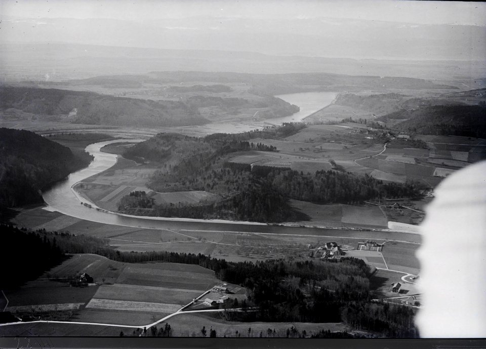 ETH-BIB-Oberruntigen, Golaten, Aare, Saame, Stausee, Niederried-Inlandflüge-LBS MH01-004488