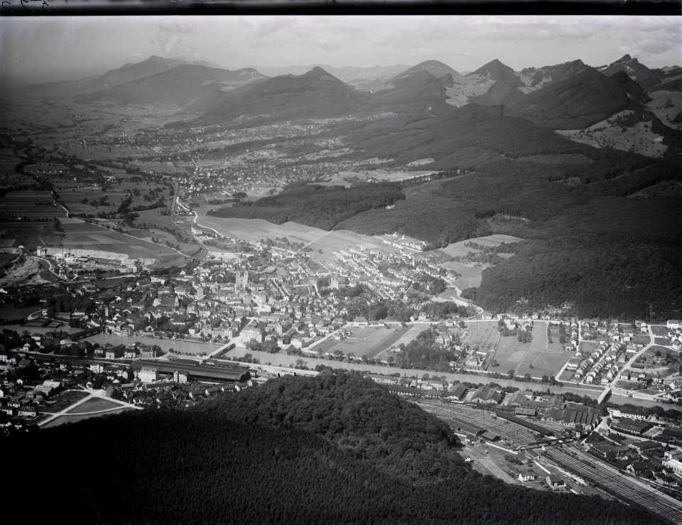 ETH-BIB-Olten, Wangen, Hägendorf, Gäu, südwestliches Hauensteingebiet-Inlandflüge-LBS MH01-005223