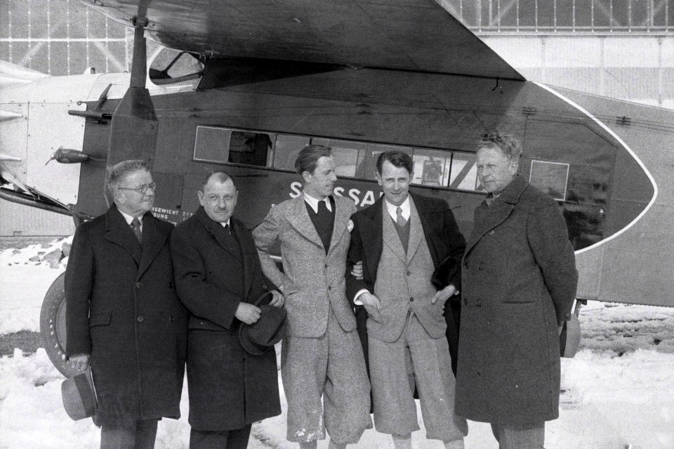 ETH-BIB-P. Sol, Rotarierteilnehmer mit Fokker-Inlandflüge-LBS MH05-24-05