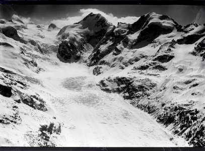 ETH-BIB-Piz Bernina, Vadret da Monteratsch aus 3000 m-Inlandflüge-LBS MH01-005077