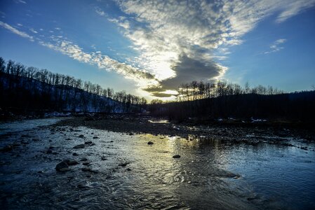 Clouds evening sky photo