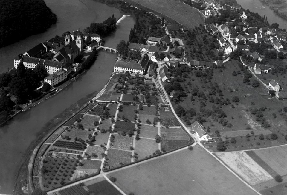 ETH-BIB-Rheinau, Kloster Rheinau, Psychiatrische Anstalt v. N. aus 200 m-Inlandflüge-LBS MH01-001861