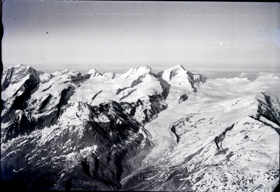 ETH-BIB-Rimpfischhorn, Strahlhorn, Findelgletscher, Stockhorn v. W. aus 4500 m-Inlandflüge-LBS MH01-005911