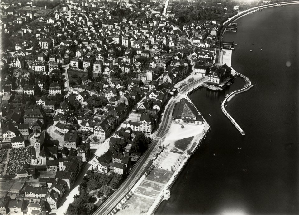 ETH-BIB-Rorschach, Hafenquartier aus 300 m-Inlandflüge-LBS MH01-002698
