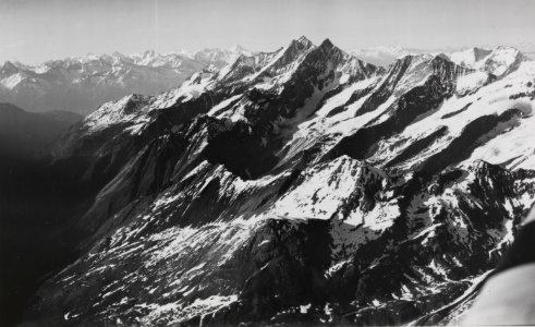 ETH-BIB-Rotgrat, Alphubel, Täschhorn, Dom, Mischabel, Berneralpen v. S. W aus 4500 m-Inlandflüge-LBS MH01-005671