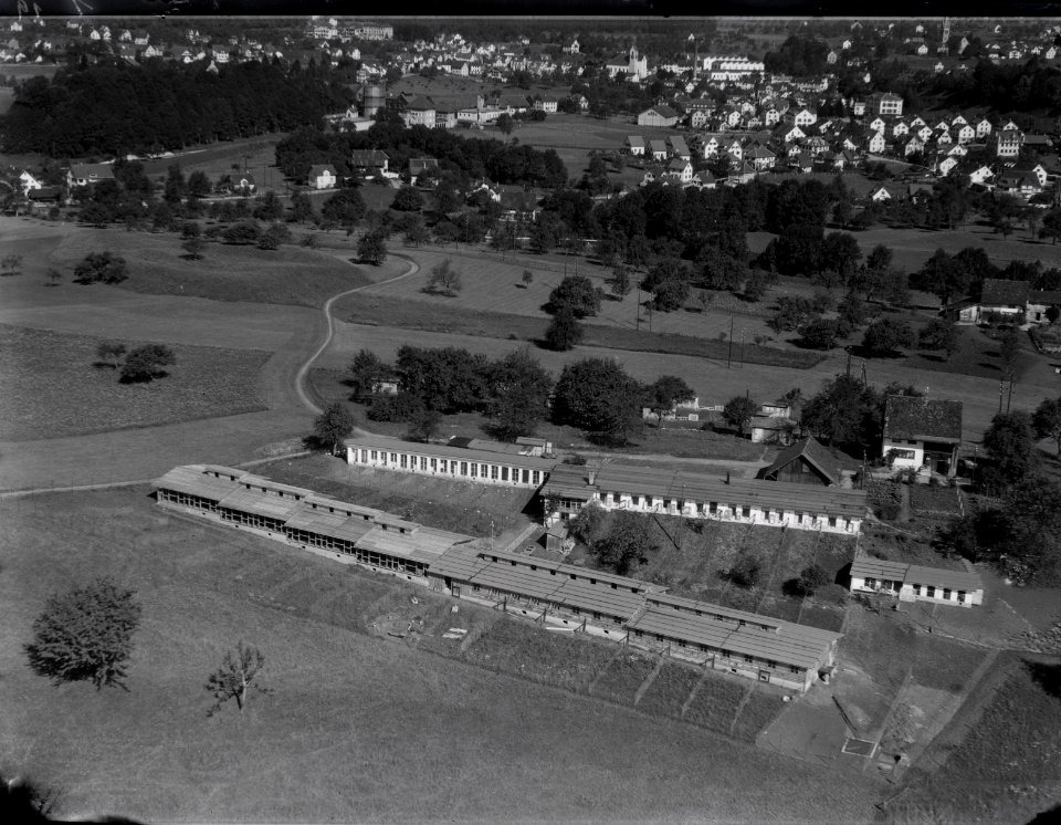 ETH-BIB-Rüti, Hühnerfarm-Inlandflüge-LBS MH03-0862