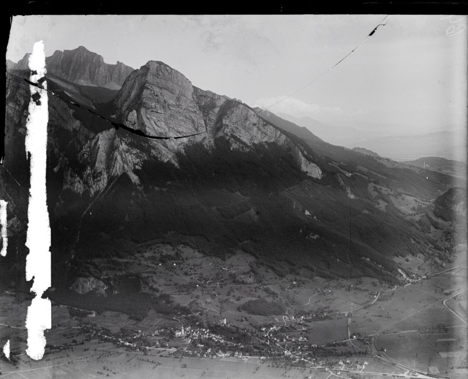 ETH-BIB-Sargans, Gonzen, Alvier v. S. aus 2000 m-Inlandflüge-LBS MH01-004240