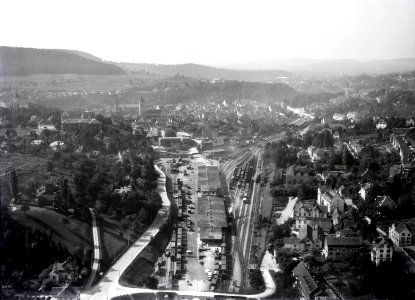 ETH-BIB-Schaffhausen, Güterbahnhof v. W. aus 200 m-Inlandflüge-LBS MH01-006567