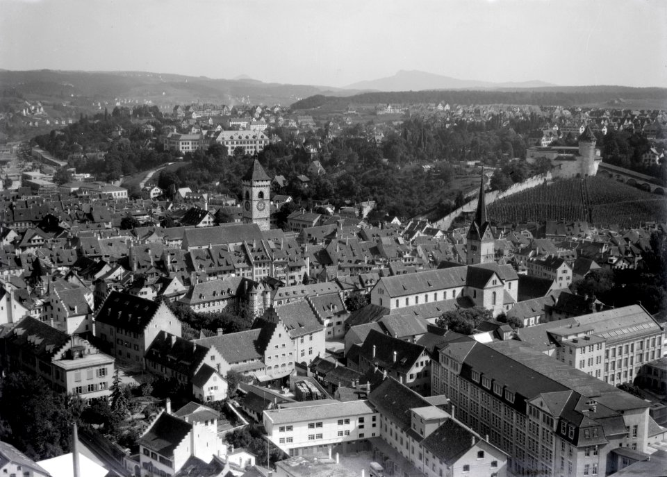ETH-BIB-Schaffhausen, Altstadt aus 100 m-Inlandflüge-LBS MH01-006563