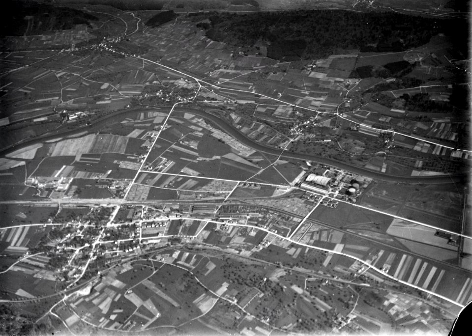 ETH-BIB-Schlieren, Unterengstringen, Oberengstringen, Gaswerk, Limmat-Inlandflüge-LBS MH01-000593