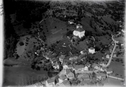 ETH-BIB-Schloss und Städtlein Werdenberg im St. Galler Rheintal aus 200 m-Inlandflüge-LBS MH01-002784