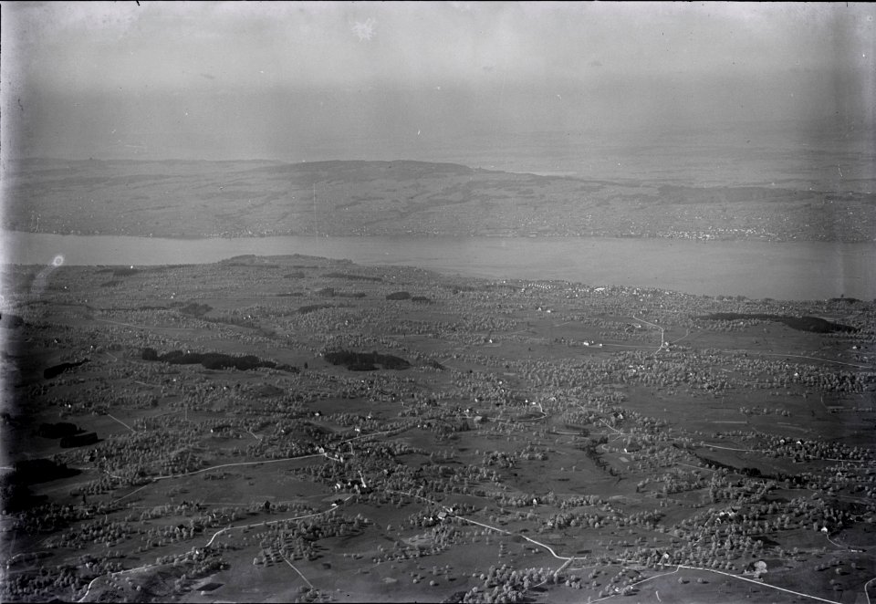 ETH-BIB-Schönenberg, Wädenswil, Männedorf, Zürichsee, Greifensee v. S. W. aus 1500 m-Inlandflüge-LBS MH01-004121