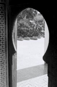 ETH-BIB-Sicht durch ein Tor auf einen Garten in Fès-Nordafrikaflug 1932-LBS MH02-13-0351