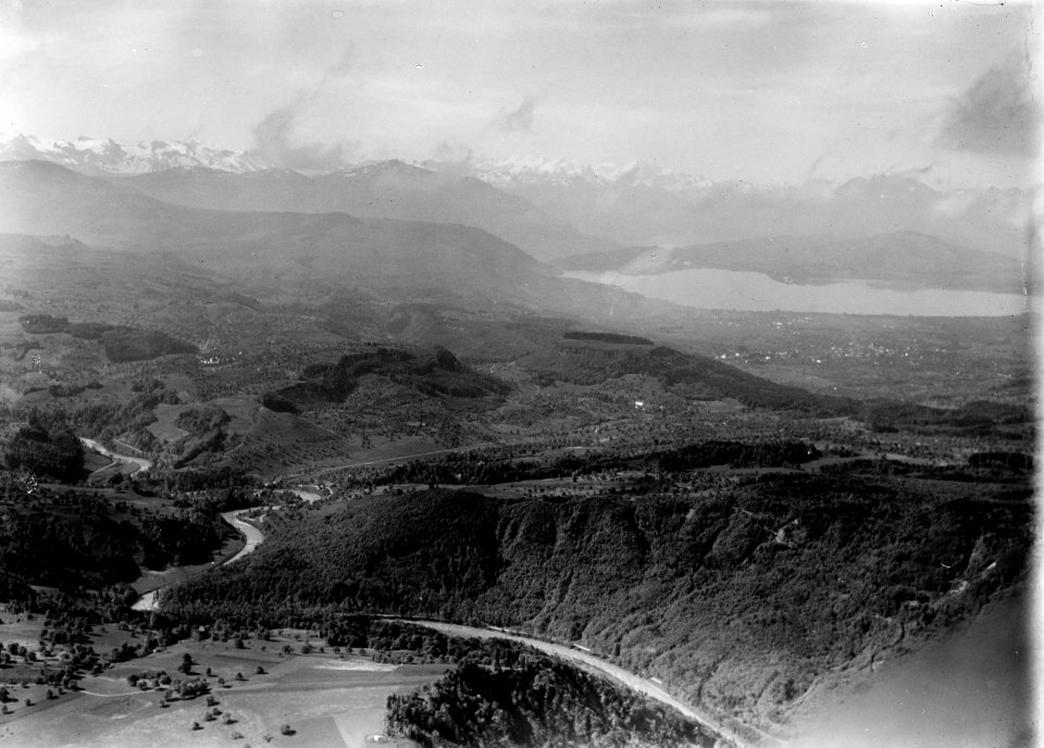 ETH-BIB-Sihltal, Baar, Zugersee, Zugerberg v. N. aus 2000 m-Inlandflüge-LBS MH01-001782