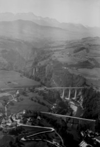 ETH-BIB-St. Gallen - Bruggen, Sitterbrücken Säntis, v. N. aus 800 m-Inlandflüge-LBS MH01-005421