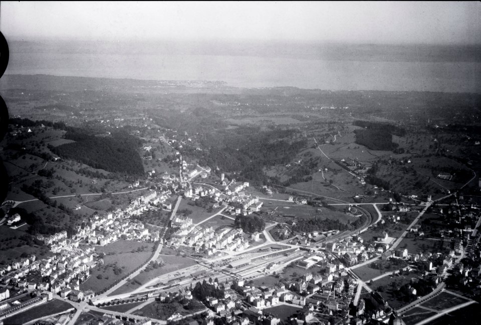 ETH-BIB-St. Gallen, Heiligkreuz, St.Fiden, Bodensee, Mörschwil, Arbon v. S. W. aus 900 m-Inlandflüge-LBS MH01-005470