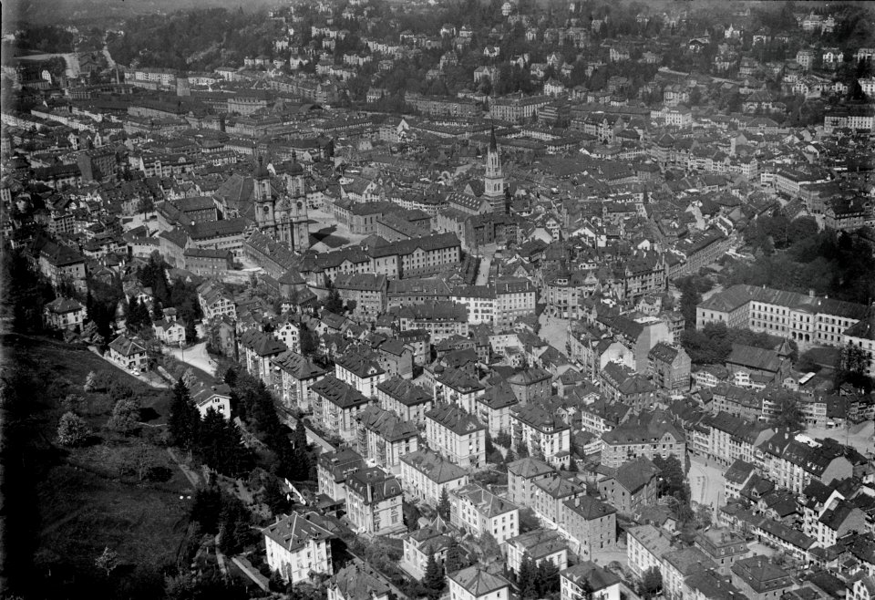 ETH-BIB-St. Gallen-Zenturm v. N. O. 300 m-Inlandflüge-LBS MH01-004141