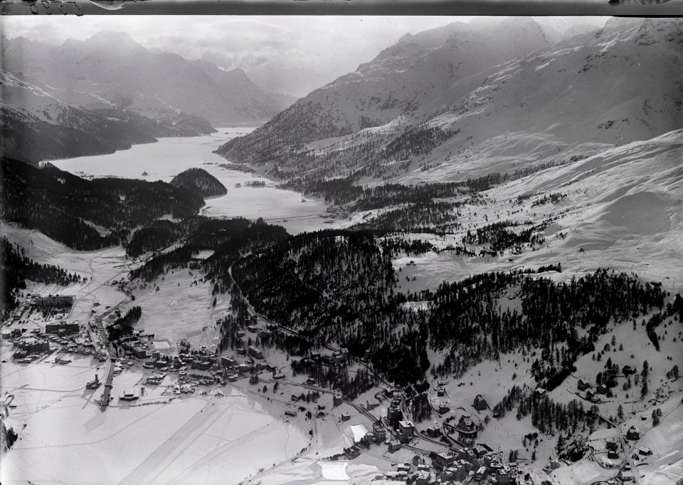 ETH-BIB-St. Moritz, Champfer, Silvaplanersee aus 2600 m-Inlandflüge-LBS MH01-005595