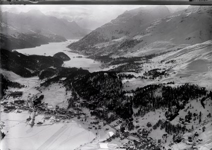 ETH-BIB-St. Moritz, Champfer, Silvaplanersee aus 2600 m-Inlandflüge-LBS MH01-005595