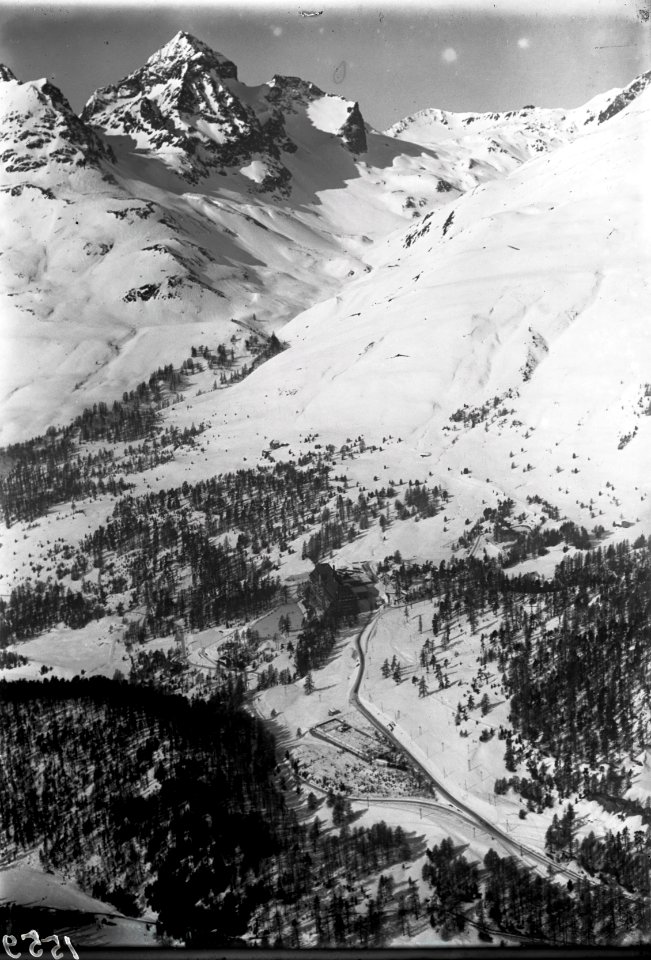 ETH-BIB-St. Moritz, Suvretta-Haus, Piz Güglia, Piz Julier v. S. O. aus 2300 m-Inlandflüge-LBS MH01-001559