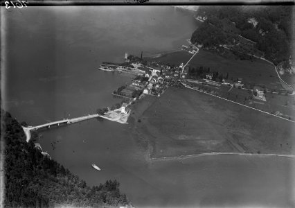 ETH-BIB-Stansstad mit Brücke gegen den Lopperberg-Inlandflüge-LBS MH01-001613