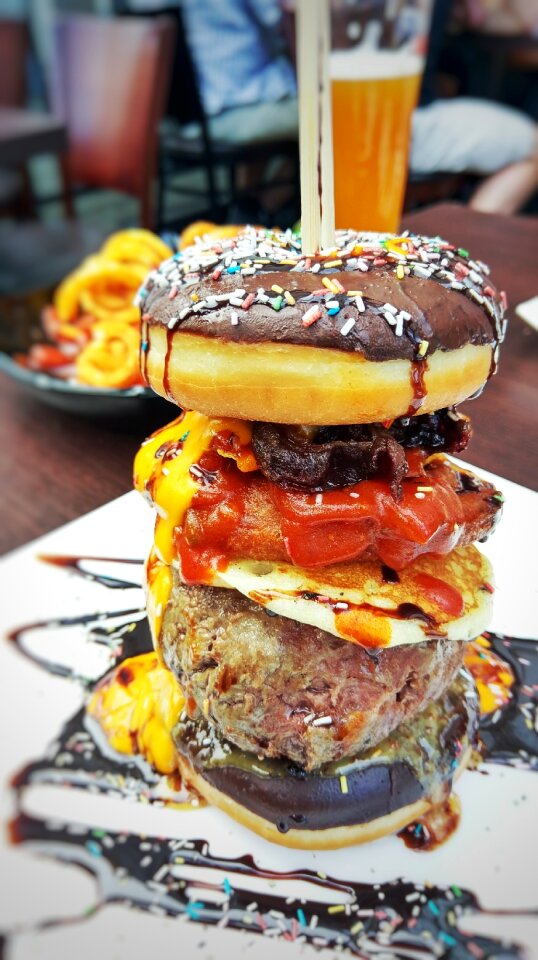 Food sprinkles hamburger