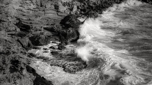 Nature erosion black and white