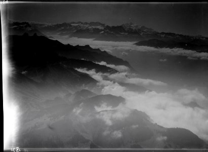 ETH-BIB-Unteres Rhônetal, Genfersee, Mont Blanc Kette v. N. aus 3000 m-Inlandflüge-LBS MH01-006584