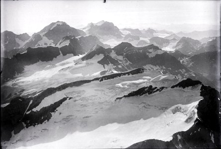 ETH-BIB-Vadrec da Fedoz, Piz Tremoggia, Piz Roseg, Piz Bernina v. W. aus 3600 m-Inlandflüge-LBS MH01-003736