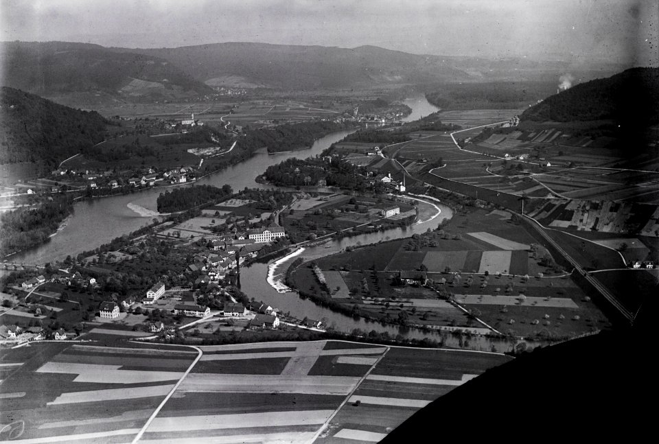 ETH-BIB-Vogelsang, Lauffohr, Stilli, Villigen v. S. aus 300 m-Inlandflüge-LBS MH01-003602